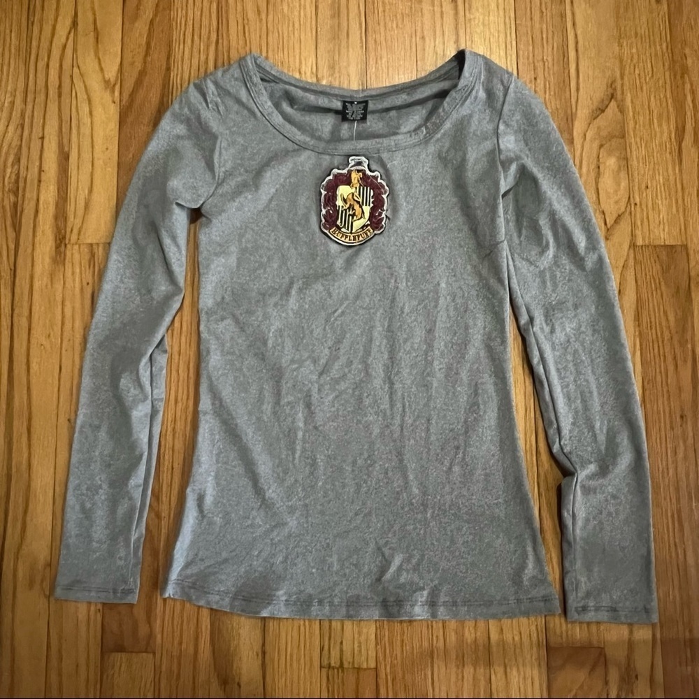 NWT grey top with added Harry Potter patch